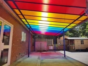 Shelter we fitted at St Lawrence Primary School