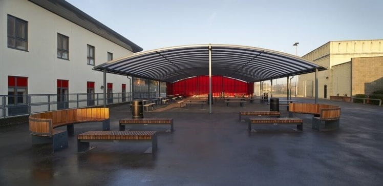 The Gilberd School Curved Roof Canopy