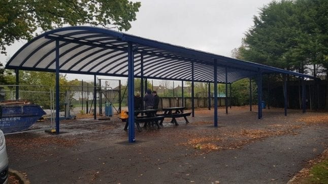 Warlingham School Curved Roof Canopy