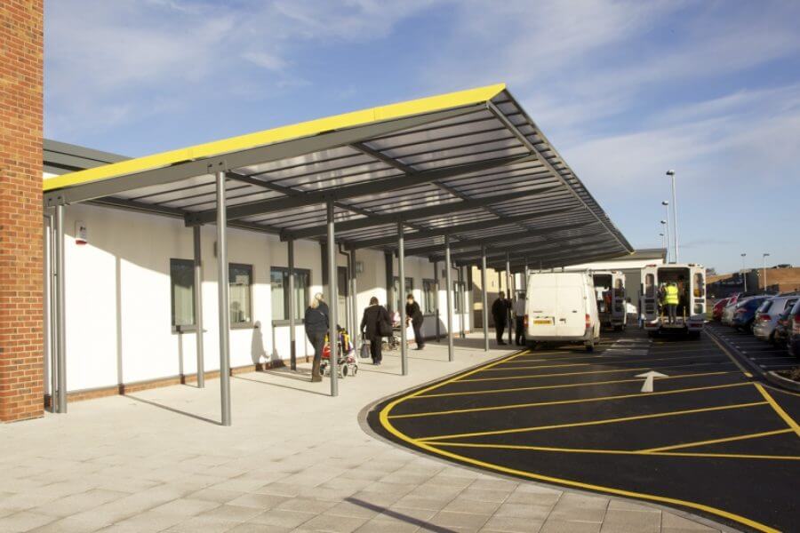 Ashmount School Bespoke Straight Roof Shelter