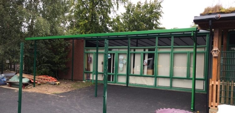 Playground canopy we made for Burntstump Seely Academy