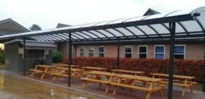 Canopy we fitted at Chesham Grammar School