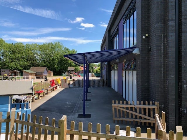 Playground shelter we made for Christ Church of England Primary School