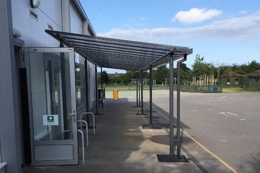 Shelter we installed at Hamstel Infant School