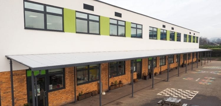 Playground shelter we made for Lime Tree Primary School