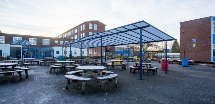 Meole Brace Secondary School Straight Roof Shelter