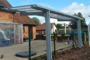 Canopy we installed at Mereside Farm Children's Nursery