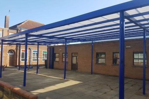 Shelter we installed at Newmarket Academy