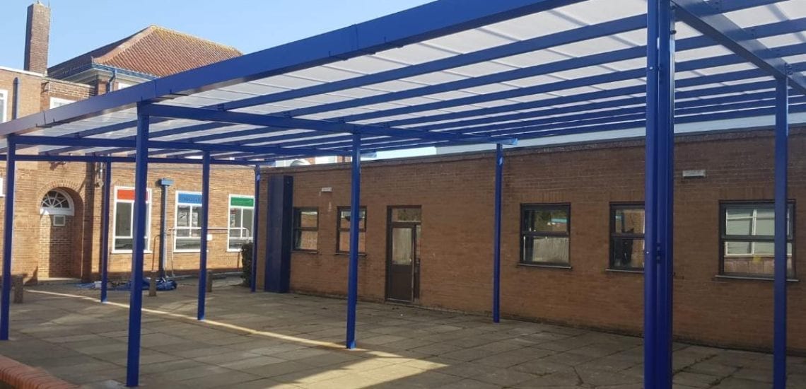 Shelter we installed for Newmarket Academy