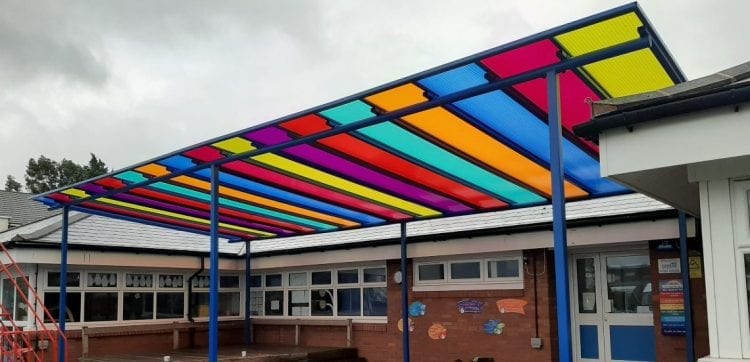 Old Church C of E Primary School Colourful Canopy