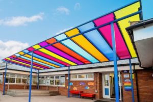 Old Church Primary School Colourful Canopy