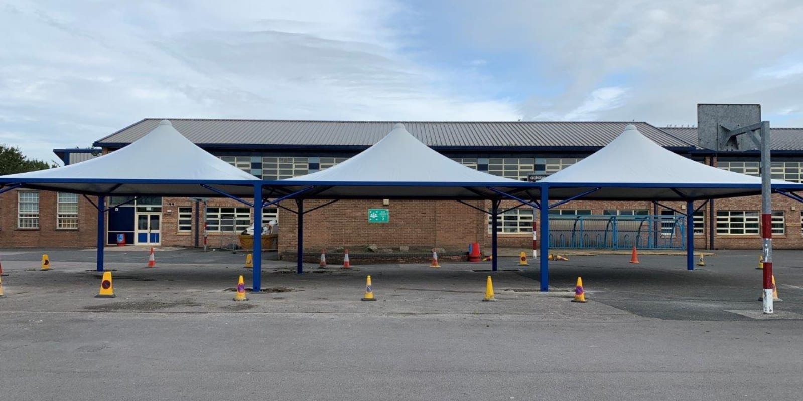Fabric canopies we made for Penketh High School