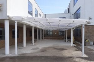 Shelter we fitted at Seahaven Academy