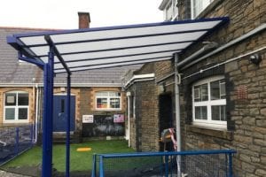 Shelter we installed at St Helen's Primary School