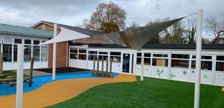 Playground shade sail we made for Stapleford Primary School