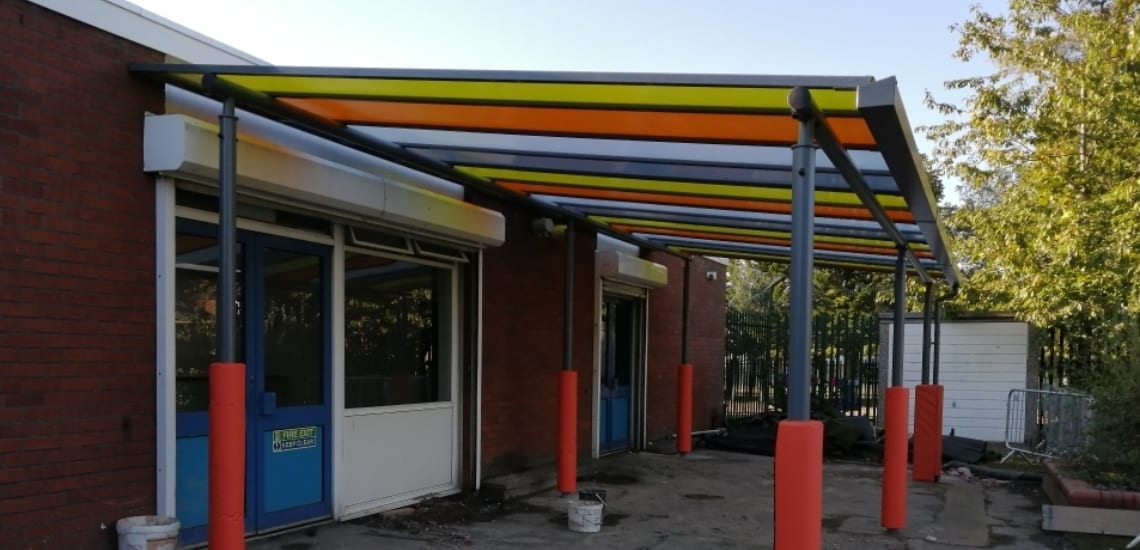 Canopy we fitted at Wyndcliffe Primary School