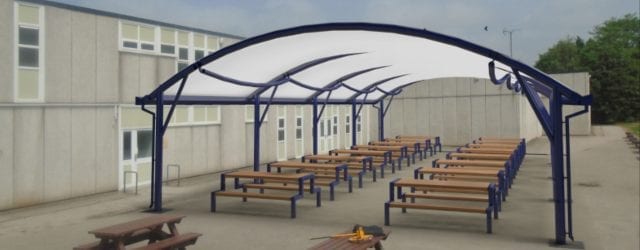 Dining Shelter with Fabric Roof