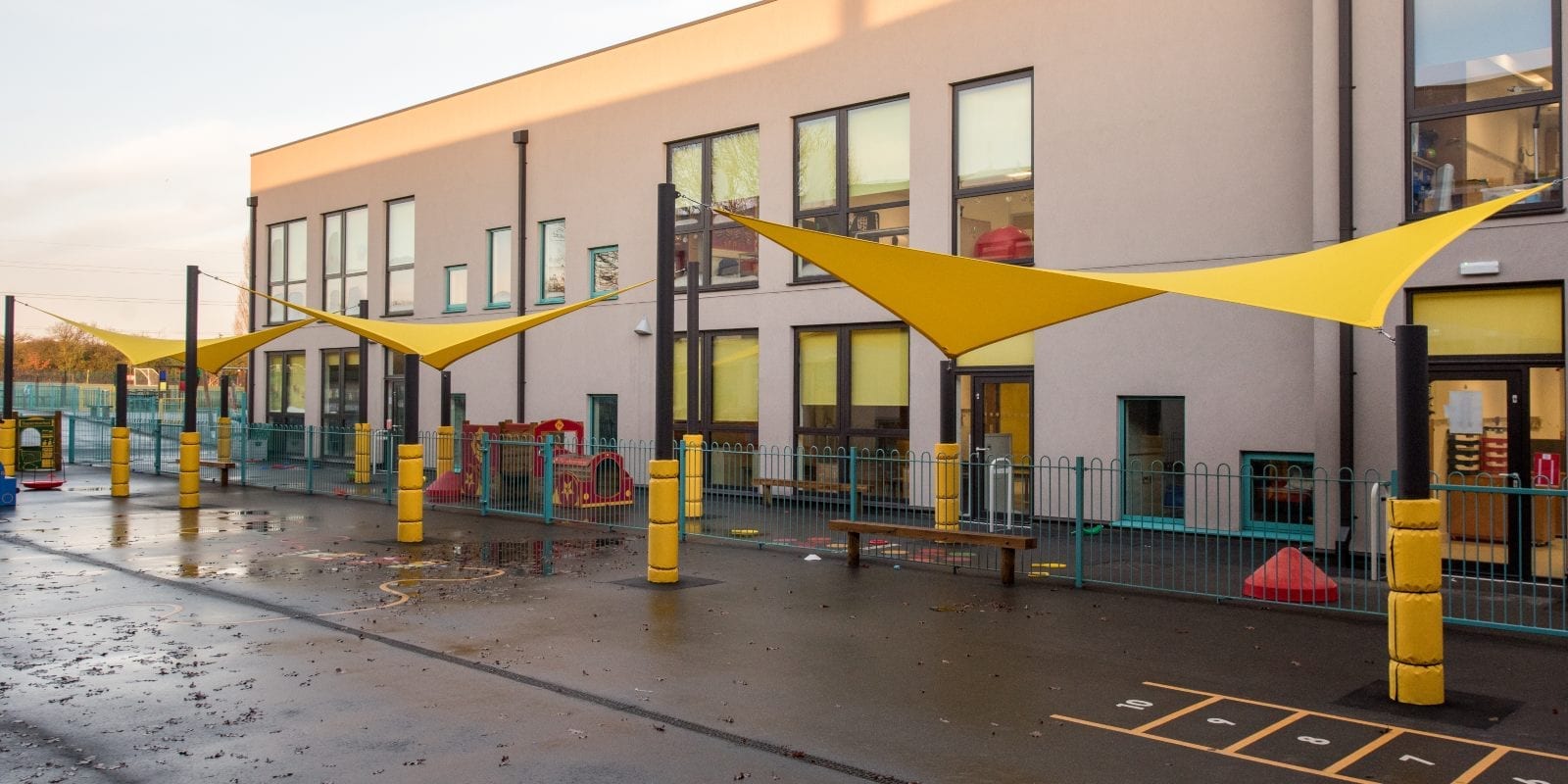 Glenwood School Yellow Shade Sails