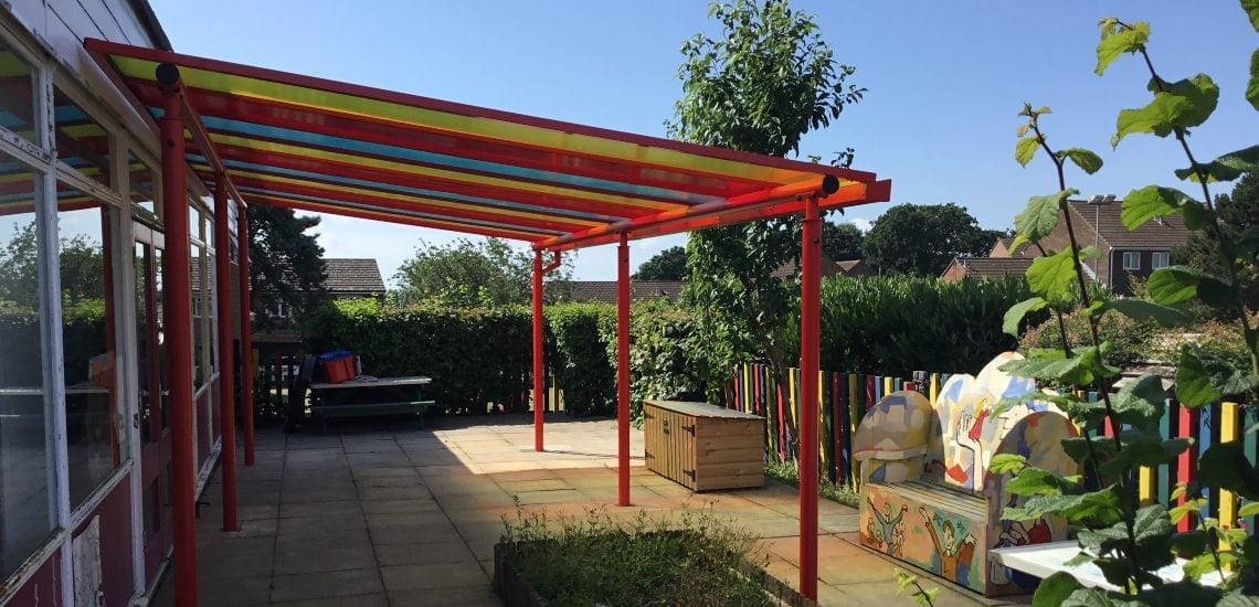 Shelter we designed for Ranvilles Infant School