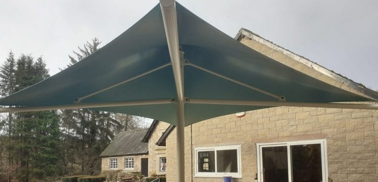 Roman Vindolanda Cafe Umbrella Canopy