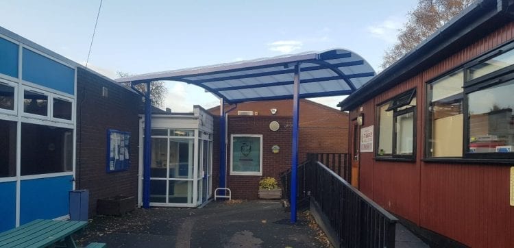 St Georges Junior School Curved Roof Canopy