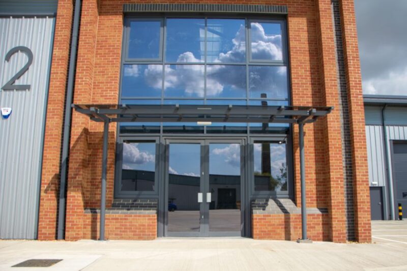 Glass Straight Roof Canopy