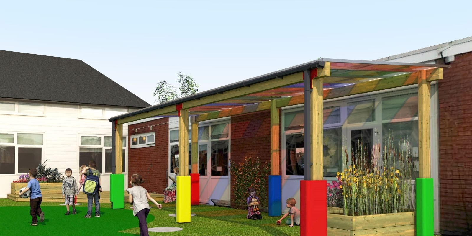 Timber Canopy with Post Pads