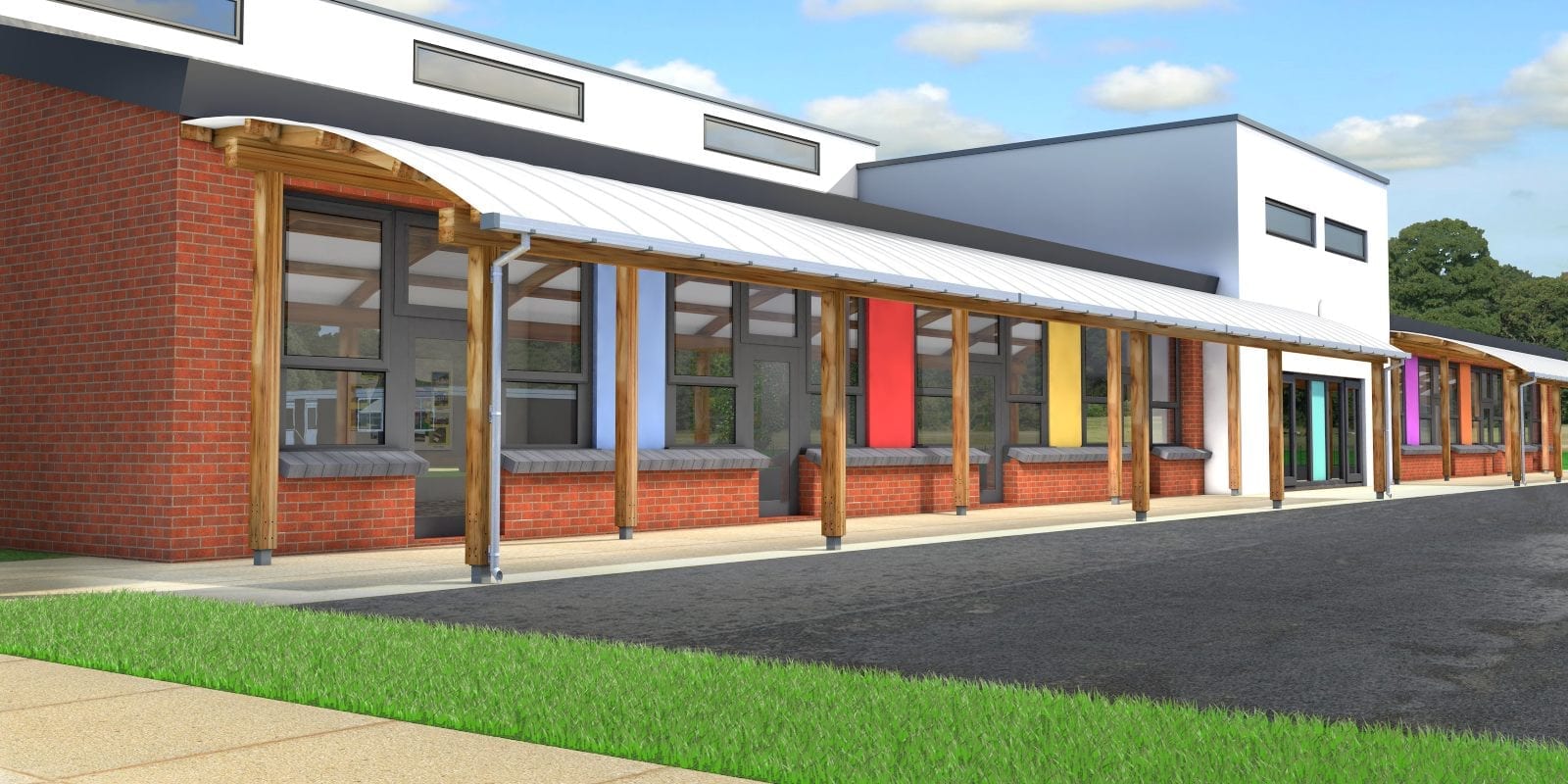 Timber Frame Primary School Canopy