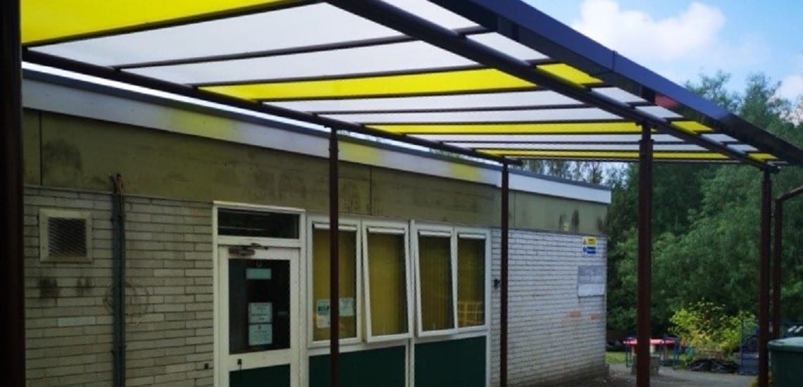 Shelter we installed for Chaddlewood Primary School