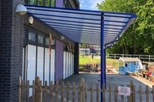 Shelter we installed at Christ CofE Primary School
