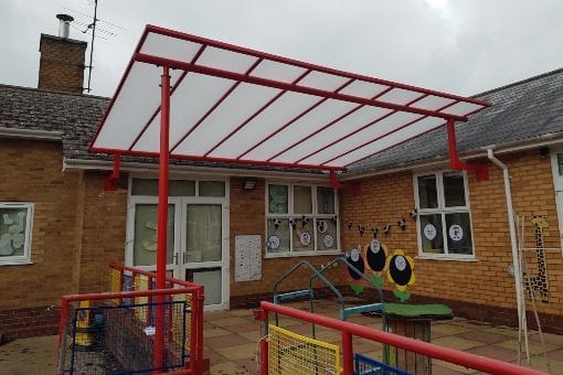 Shelter we installed at Corbett Primary School