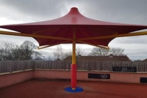 Fabric canopy we made for Hadrian School