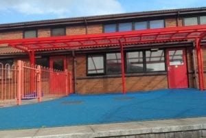 Shelter fitted at Milking Bank Primary School