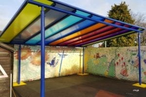 Shelter we designed for St Mary's CE School