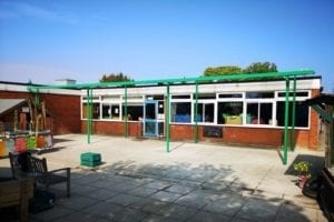 Shelter we installed at The Mary Bassett Lower School