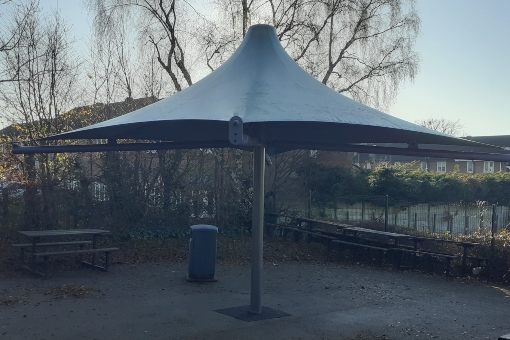 Umbrella we fitted at Weaverham High School
