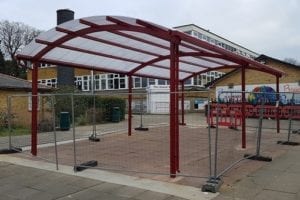 Shelter we installed at West Hatch High School