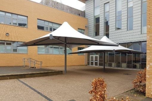 Canopy we fitted at Ebbw Fawr Learning Community