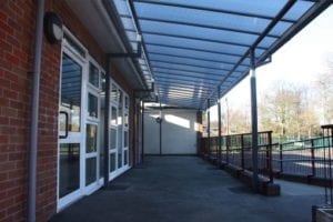 Shelter we fitted at Our Lady of the Angels School