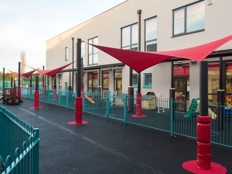 Shade sails we installed at Glenwood School