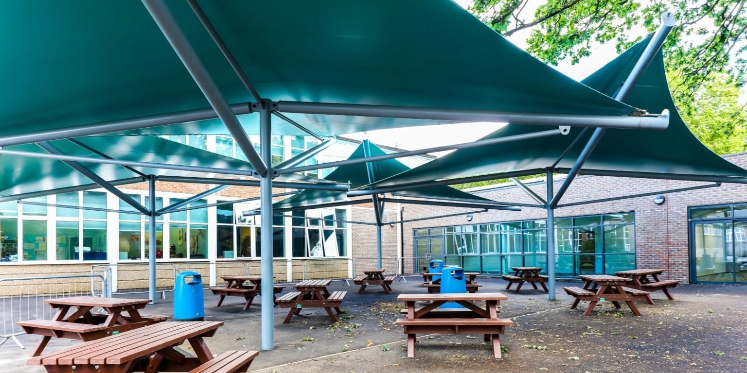 Outdoor Dining Shelters Dining Area Canopy for Schools A&S Landscape