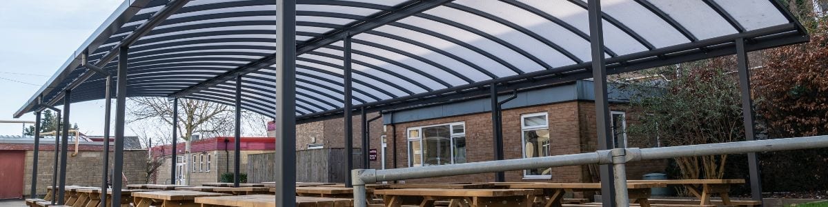 Canopy we designed for Cirencester College