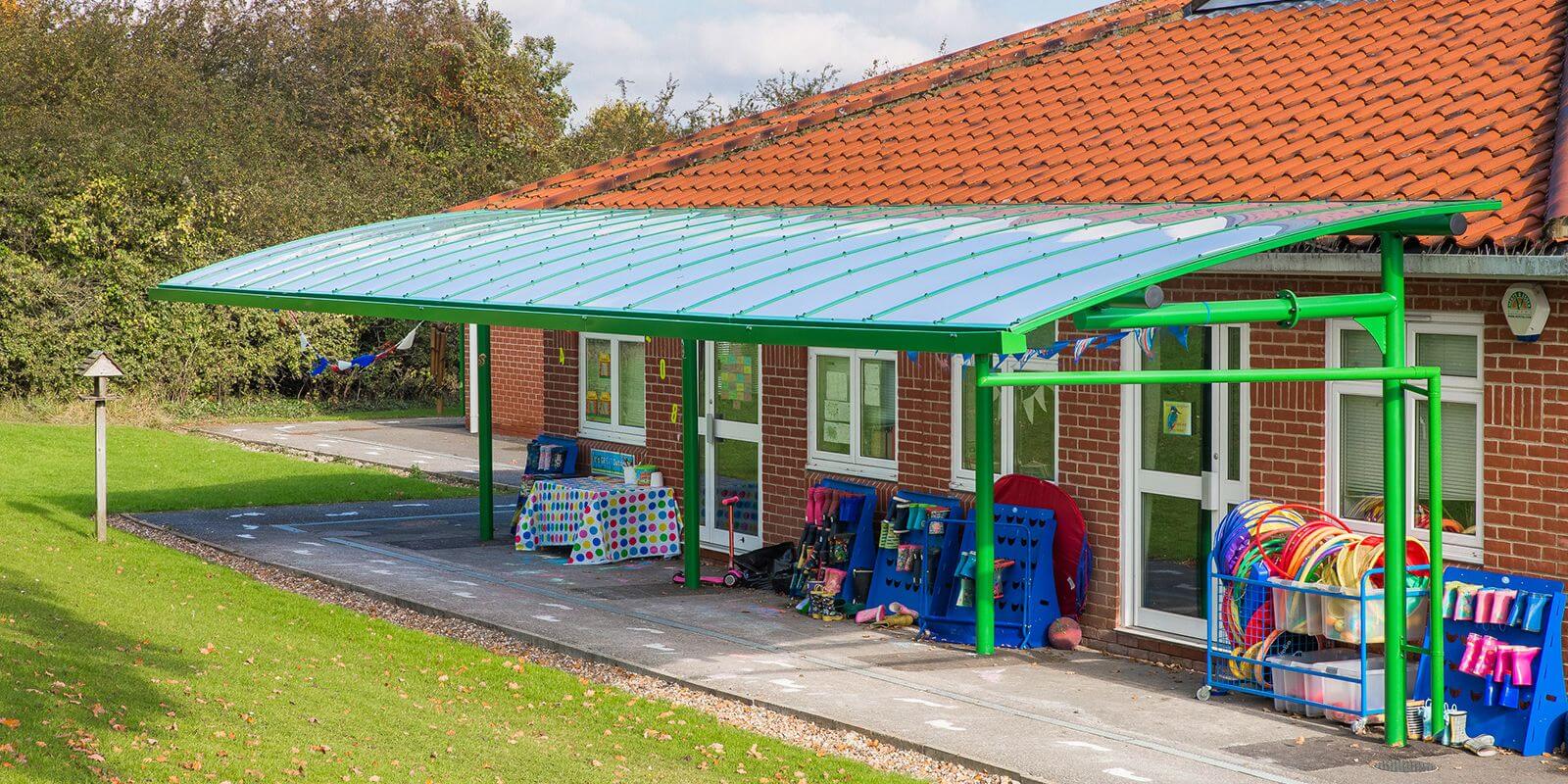Green School Cantilever Canopy