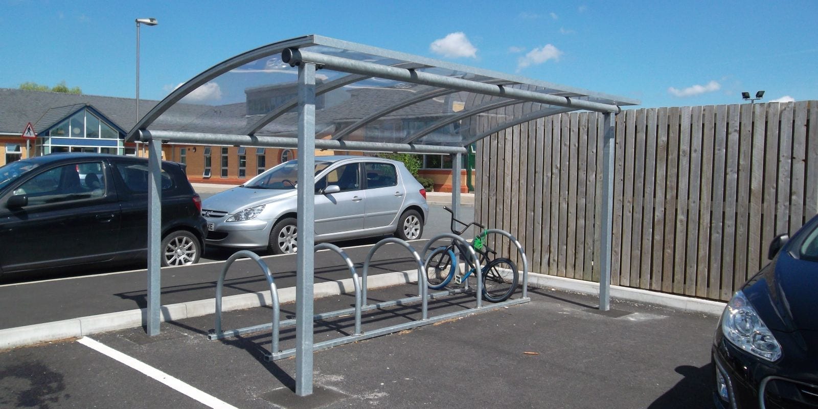 Grey School Cycle Shelter