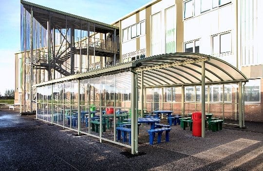 Canopy we designed for Our Lady's RC High School in Manchester