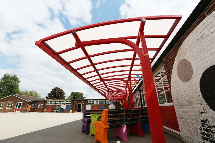 Canopy we installed at Shelton Infants School