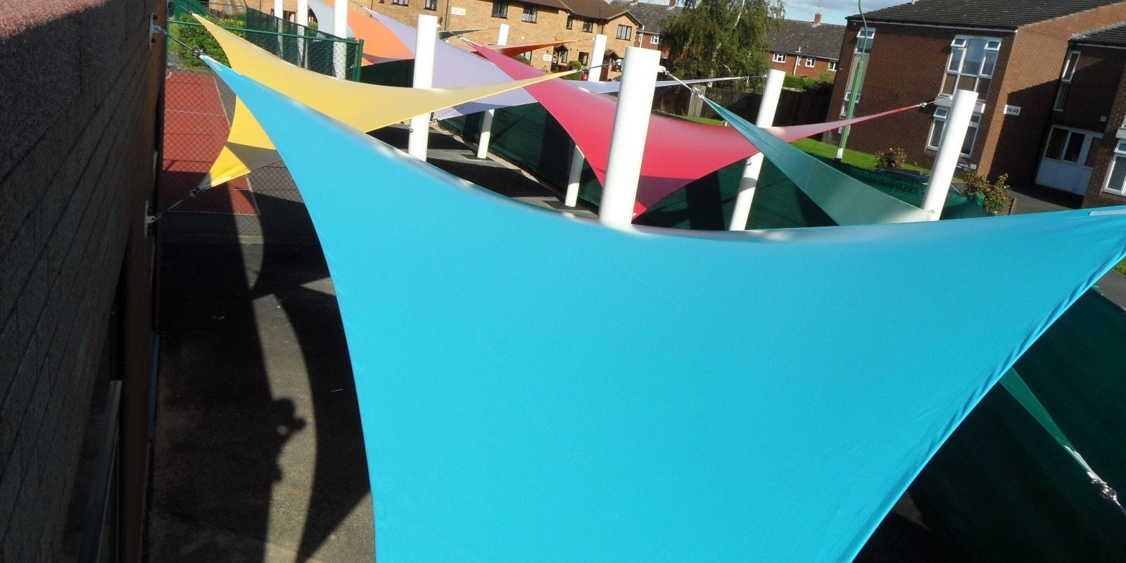 Shade sails we designed for Severndale Special School