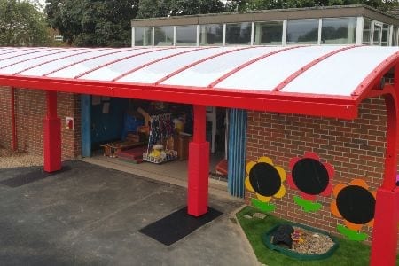 Canopy we fitted at Shelton Infants School
