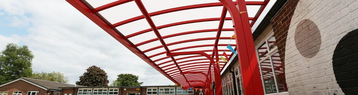 Shelter we fitted at Shelton Infants School