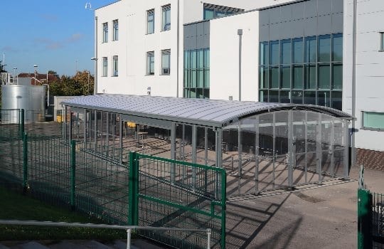 Canopy we designed for St Cuthbert's School